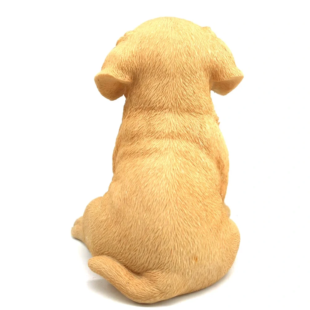 Sweet Little Beige Puppy Dog Figurine Big Eyes • Realistic Looking • 5.25